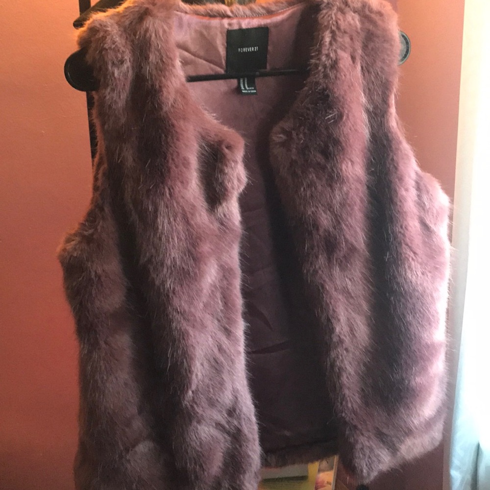 Faux fur vest